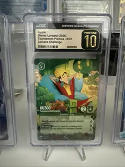 DEFECTIVE 2024 Disney Lorcana Kuzco Temperamental Emperor Promo CGC Pris G3D - Image 1