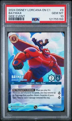 DISNEY LORCANA EN C1-LORCANA CHALLENGE PROMO BAYMAX - ARMORED COMPANION PSA 10 - Image 1