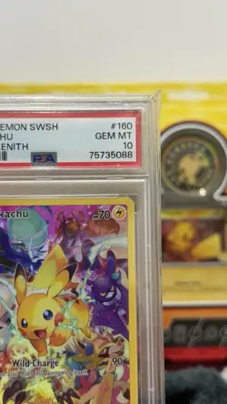 Pokemon TCG Pikachu Crown Zenith Holo Card 160/159 Secret Rare PSA 10 - Image 3