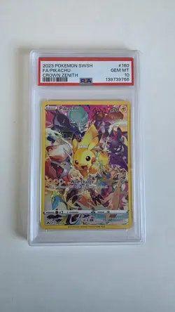 Pokemon TCG Pikachu Crown Zenith Holo Card 160/159 Secret Rare PSA 10 - Image 1