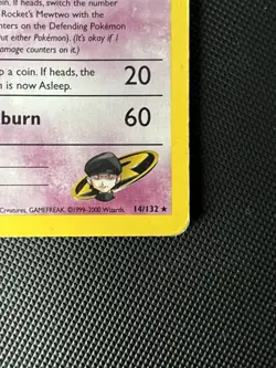 Rocket's Mewtwo 14/132 Holo Rare Gym Challenge Pokemon Card HP Great for Binder - Image 4