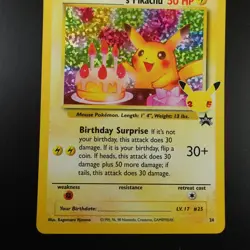 Birthday Pikachu 24 Pokemon Celebrations Collection Holo Card - Image 3
