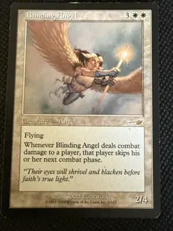 Blinding Angel Nemesis Magic the Gathering White Angel Creature MtG Rare - Image 1