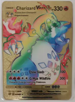 Pokemon Charizard Vmax 034/024, Full Art Metal Gold Collector Card NEW MINT - Image 1