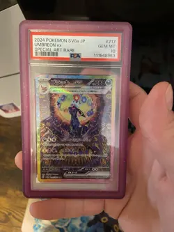 PSA 10 Umbreon ex SAR 217/187 Terastal Festival sv8a 2024 Pokemon Card Japanese - Image 1