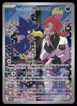 Cards Team Rocket's Murkrow 200/182 Destined Rivals Illustration Rare NM *4 - Image 1