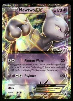 Pokemon Cards Mewtwo EX XY183 XY Holo Promo MP - Image 1