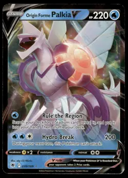 Pokemon Cards Origin Forme Palkia V 039/189 Astral Radiance Holo V Rare NM *3 - Image 1