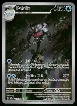 Pokemon Cards Palafin 225/091 Paldean Fates Illustration Rare NM - Image 1