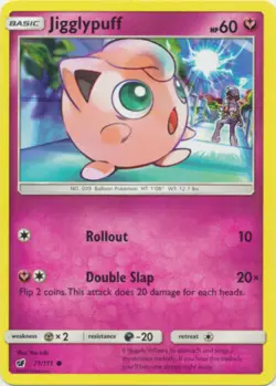 POKEMON CARD JIGGLYPUFF 71/111 NO 039 BALLOON POKEMON TCG CCG - Image 1