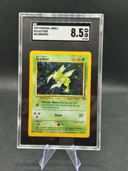 Pokemon Scyther Holo 10/64 from Jungle Unlimited in a SGC 8.5! - Image 1