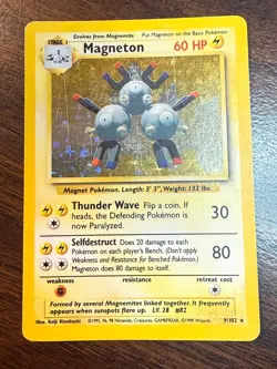MAGNETON 9/102 HOLOFOIL BASE SET (BS) 1999 POKEMON LP - Image 1