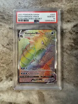 2021 POKEMON SWORD & SHIELD EVOLVING SKIES SECRET FULL ART/GYARADOS VMAX PSA 10 - Image 1