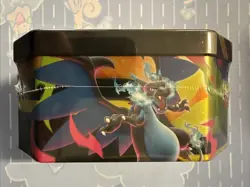 Pokemon Mega Charizard ex Factory Sealed Tin Box - Charizard X - 4 Booster Packs - Image 3