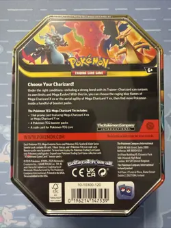 Pokemon Mega Charizard ex Factory Sealed Tin Box - Charizard Y - 4 Booster Packs - Image 2
