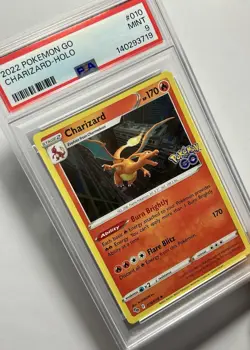 Charizard 010/078 •PSA 9 MINT• Holo Rare Sword & Shield: Pokemon GO 2022 TCG - Image 3