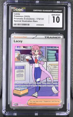 2025 POKEMON PRISMATIC EVOLUTIONS SPECIAL ILLUSTRATION RARE LACEY 175 CGC 10 - Image 1
