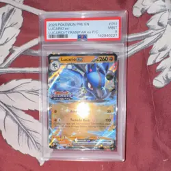 Pokemon Lucario EX Double Rare Holo Prismatic Evolutions PSA 9 051/131 260 HP - Image 1