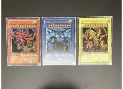 Yugioh Egyptian God Set GameBoy Promo Rares GBI-01 GBI-02 GBI-03 NM - Image 1