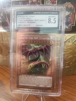 SLIFER THE SKY DRAGON YU-GI-OH 2017 DSOD GOLD ED MVP1-ENG57 GOLD RARE 1st Ed - Image 1