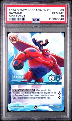 DISNEY LORCANA EN C1-LORCANA CHALLENGE PROMO BAYMAX - ARMORED COMPANION PSA 10 - Image 1