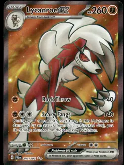 Pokemon Cards Lycanroc ex 241/193 Paldea Evolved Ultra Rare NM *3 - Image 1