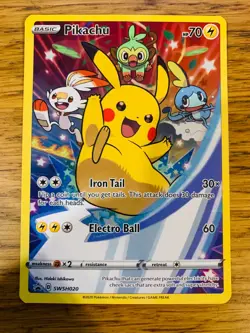 N-MINT! Pikachu SWSH020 Sword & Shield Black Star Promo Pokemon Card! FAST P&P! - Image 1