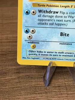 Pokemon TCG Wartortle Base Set, Shadowless Uncommon Card 42/102 NM - Image 5