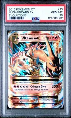 2016 POKEMON XY EVOLUTIONS #13 M CHARIZARD EX PSA 10 - Image 1