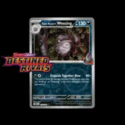 Pokemon TCG Team Rocket's Weezing 126/182 | Destined Rivals | Reverse Holo | NM - Image 1