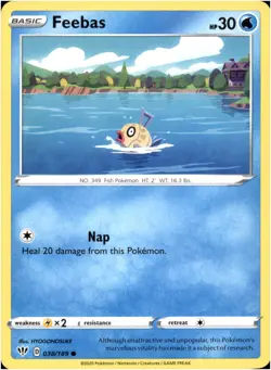 Feebas #38/189 - Common - Pokemon Darkness Ablaze 2020 - Near Mint - Image 1