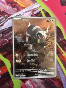 🔥Pokemon TCG Blitzle Illustration Rare Holo White Flare English #114/086 NM+ 🔥 - Image 1