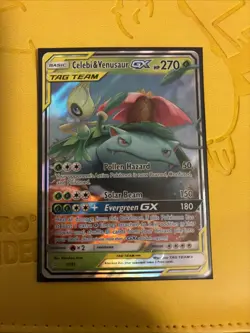 Pokemon Celebi & Venusaur GX Team Up Ultra Rare 1/181 NM - Image 1