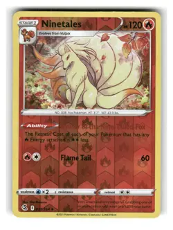 Ninetales 031/264 Uncommon Fusion Strike Pokemon Reverse Holo Near Mint - Image 1