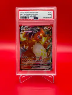 2020 POKEMON SWORD & SHIELD DARKNESS ABLAZE #020 FULL ART/CHARIZARD VMAX PSA 9 - Image 1