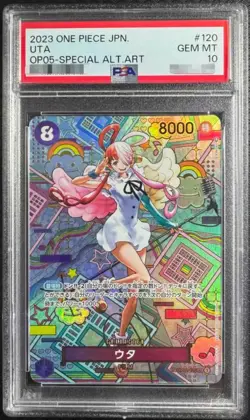 PSA 10 2023 UTA OP02-120 SEC OP05-SP ALT ART ONE PIECE CARD JAPANESE - Image 1