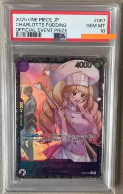 PSA 10 Charlotte Pudding One Piece 2025 Official Event Prize Japanese OP08-067 R - Image 1