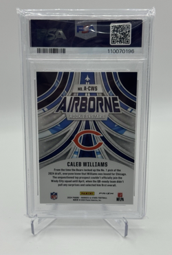 Caleb Williams 2024 Panini Rookies & Stars - Airborne #ACWS Red Plaid RC PSA 10 - Image 2