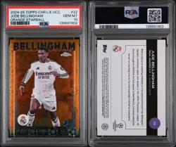 2024-25 Topps Chrome UCC Jude Bellingham Gem Mint PSA 10 Orange Starball /25 - Image 4