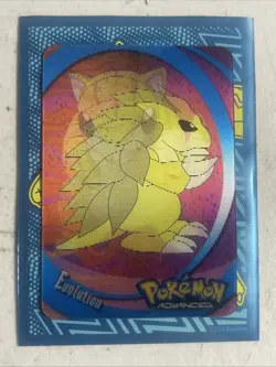 Pokemon Advanced Action Card Sandslash Sandshrew Evolution Panini Lenticular #42 - Image 1