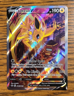 Jolteon V SWSH183 - Sword & Shield - Black Star Promo Card - Holo - NM - Image 1
