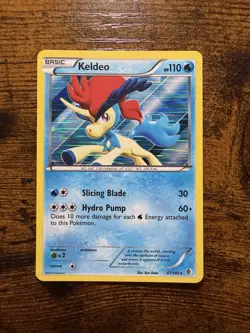 Pokemon Keldeo Boundaries Crossed Reverse Holo Rare Basic 110 HP 47/149 Card - Image 1