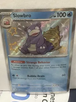 Pokemon TCG Slowbro 117/091 SV Paldean Fates Shiny Rare Card NM/M Condition - Image 1
