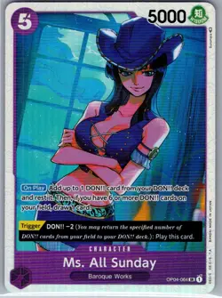 Ms. All Sunday OP04-064 SR English Kingdoms of Intrigue - One Piece Card - NM - Image 1