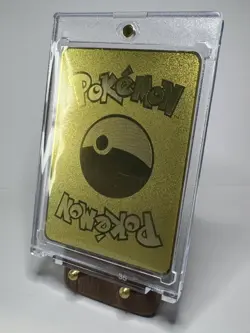 Pikachu with Grey Felt Hat Van Gogh Black Star Promo Custom Fan Art. METAL CARD - Image 4