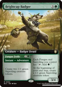 Brightcap Badger (Extended Art) [BLC - 62] - NM [Normal] TCG MTG - Image 1