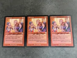 3x Browbeat / Tiranneggiare Signed Mark Tedin MAGIC THE GATHERING MTG - Image 2