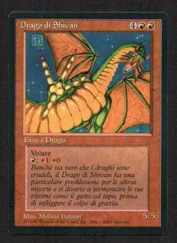 MtG Drago di Shivan + Assassino Reale + Luna Nera (Foreign Black Bordered) ITA - Image 1