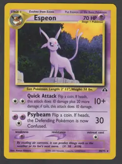 Espeon 20/75 Rare Non Holo NM Pokemon Card HQ Scan - Image 1