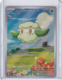 Cottonee 090/086 Illustration Rare IR SV11W White Flare Full Art Pokemon TCG NM - Image 1
